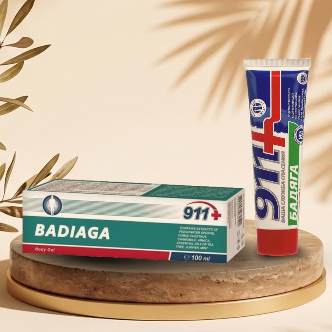 🌿 BADIAGA (Bodyaga) Testápoló Gél – 911 FARMAKOM <span style="color: red">100 ml</span>