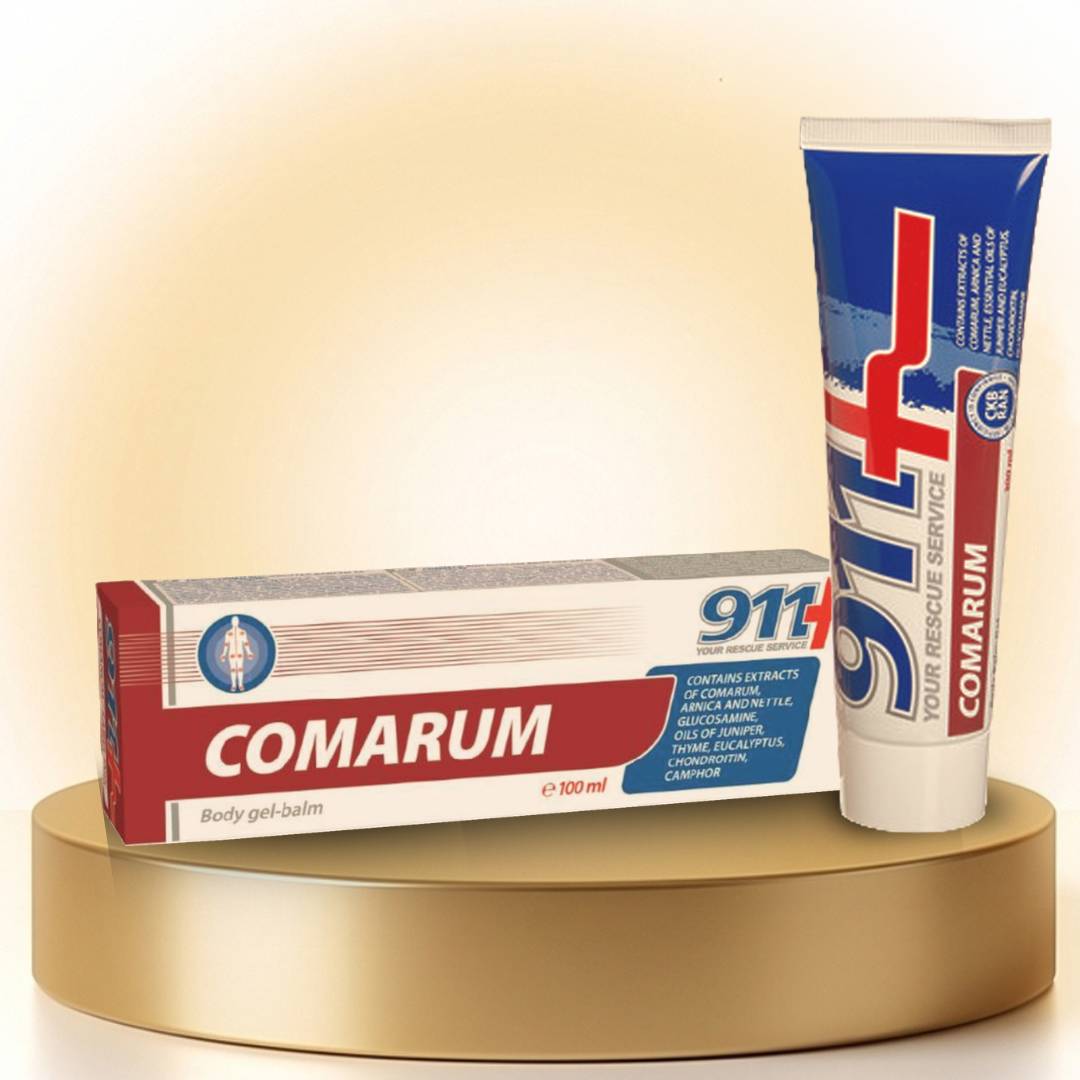 COMARUM Gél-balzsam testre – 911 FARMAKOM <span style="color: red">100 ml</span>